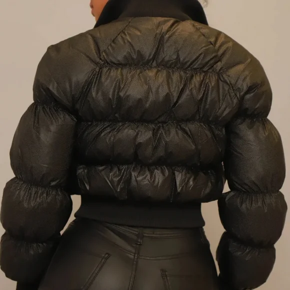 Swankaposh Pack Light Puffer Jacket Black Size Medium - Picture 3 of 6